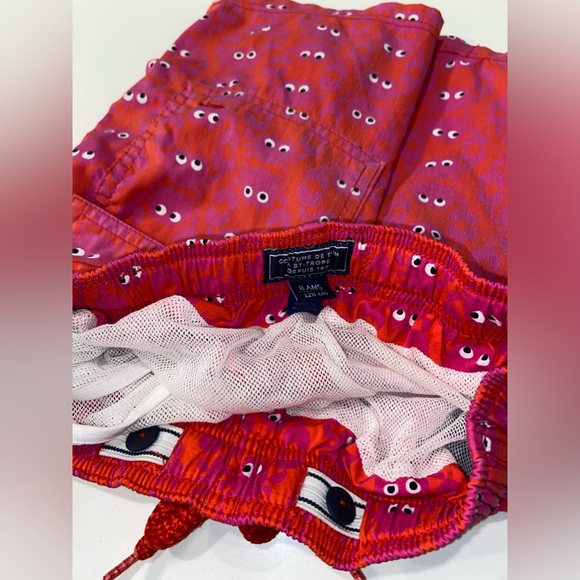 Vilebrequin Boys Stretch Swim Trunks Red Crabs - Picture 3 of 4